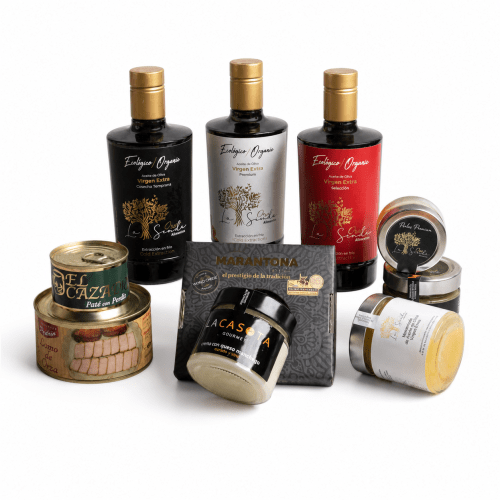 Cesta Gourmet Manchega con AOVE Ecológico y Productos Artesanos
