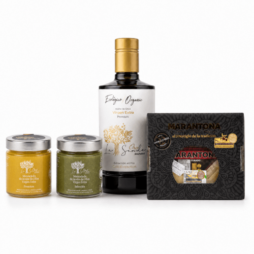 Lote Gourmet con AOVE Ecológico, Mermeladas y Queso Curado