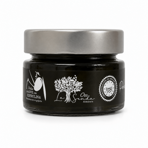 Tarro de Perlas de AOVE ecológico con espirulina 50 g Oro La Senda