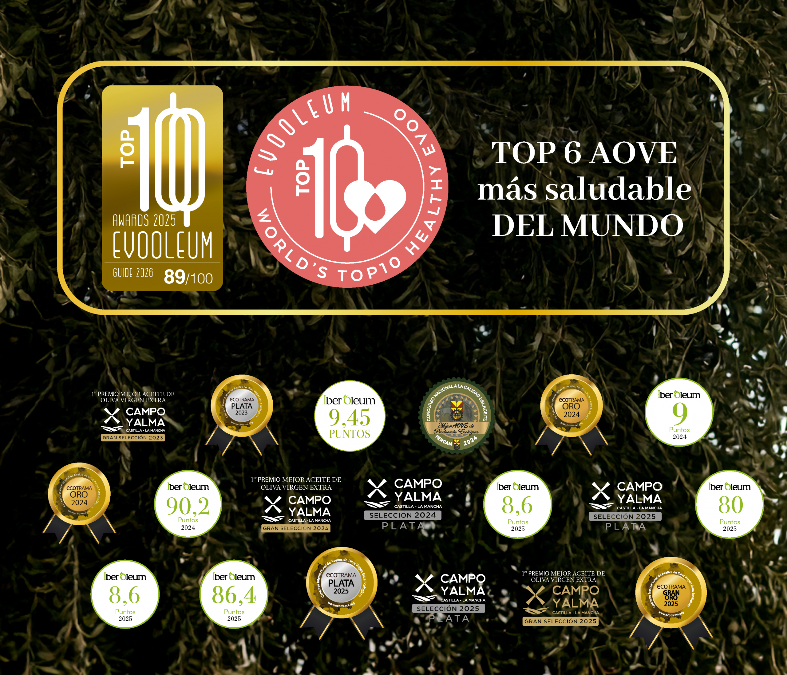Premios y reconocimientos obtenidos por el AOVE ecológico Oro La Senda